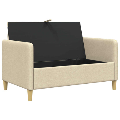 Divano con Storage Crema 122 x 78 x 87 cm Poliestere | homemem39