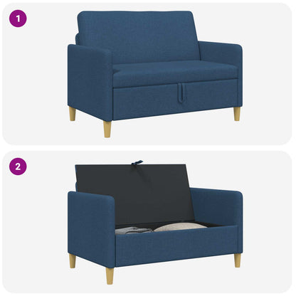 Divano con Storage Blu 122 x 78 x 87 cm Poliestere | homemem39