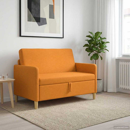 Divano con Storage Giallo Scuro 122 x 78 x 87 cm Poliestere | homemem39