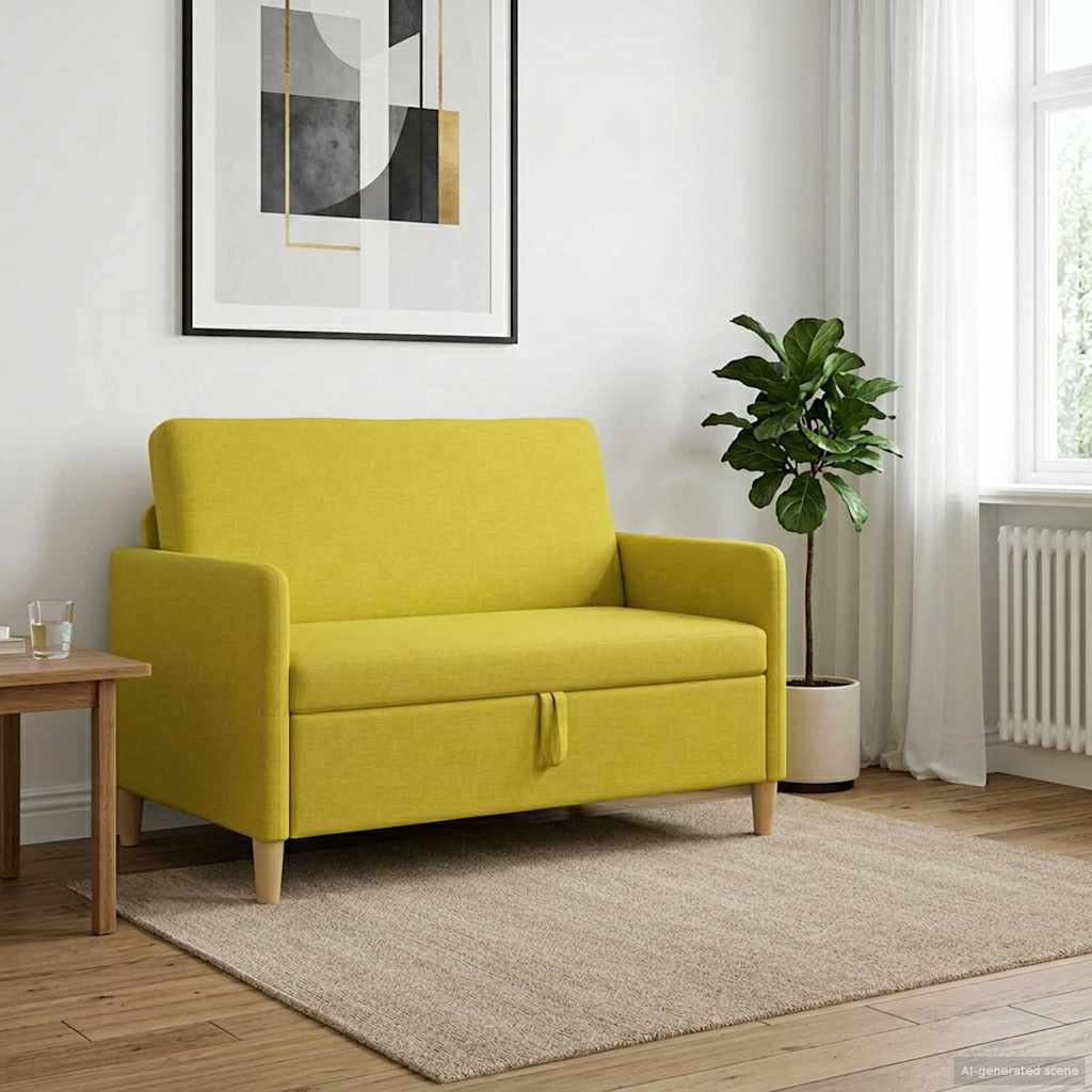 Divano con Storage Giallo Chiaro 122 x 78 x 87 cm Poliestere | homemem39