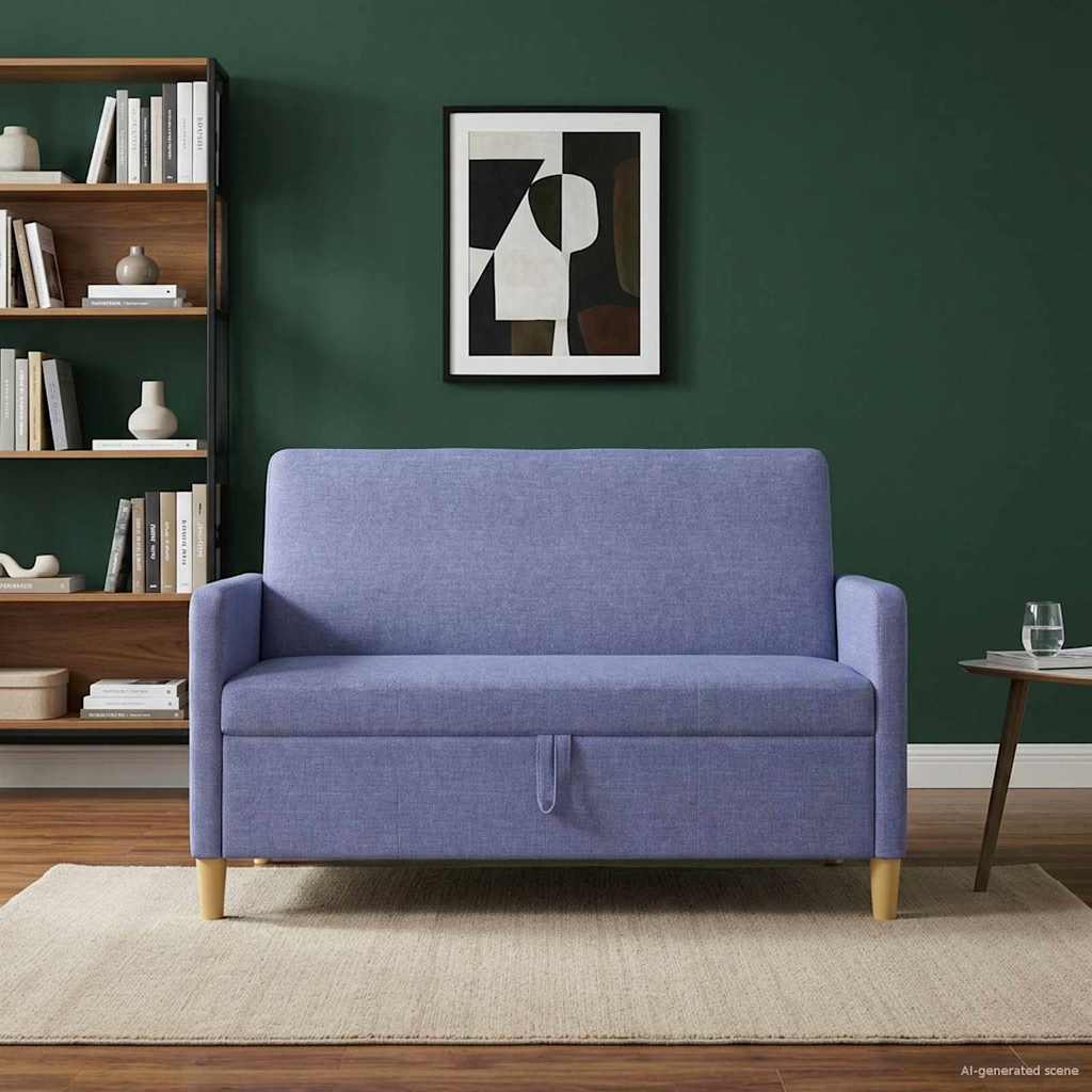Divano con Storage Blu jeans 122 x 78 x 87 cm Poliestere | homemem39