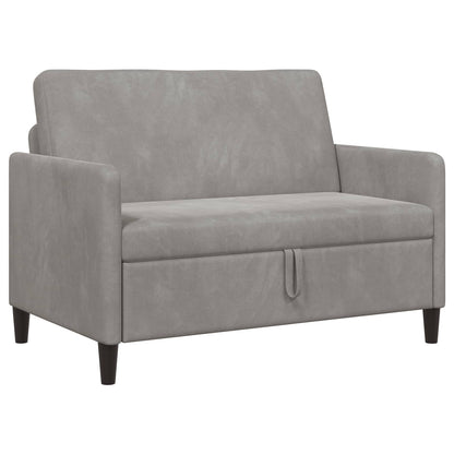 Divano con Storage Grigio Chiaro 122 x 78 x 87 cm Poliestere