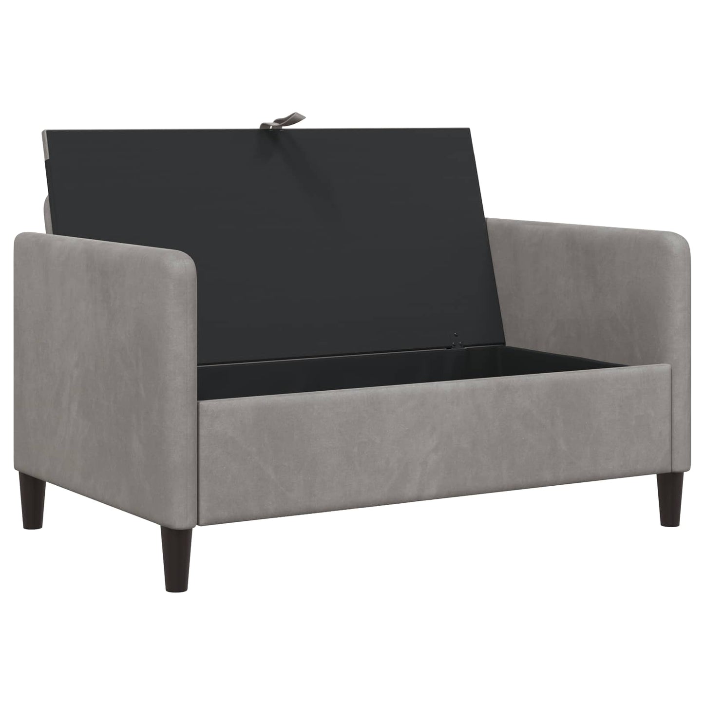 Divano con Storage Grigio Chiaro 122 x 78 x 87 cm Poliestere | homemem39