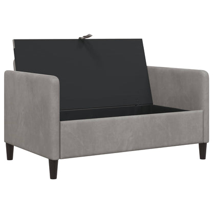 Divano con Storage Grigio Chiaro 122 x 78 x 87 cm Poliestere | homemem39