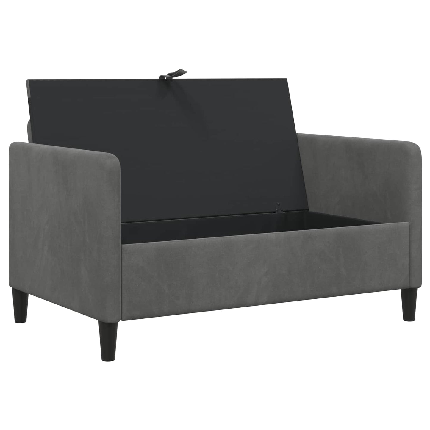 Divano con Storage Grigio Scuro 122 x 78 x 87 cm Poliestere | homemem39