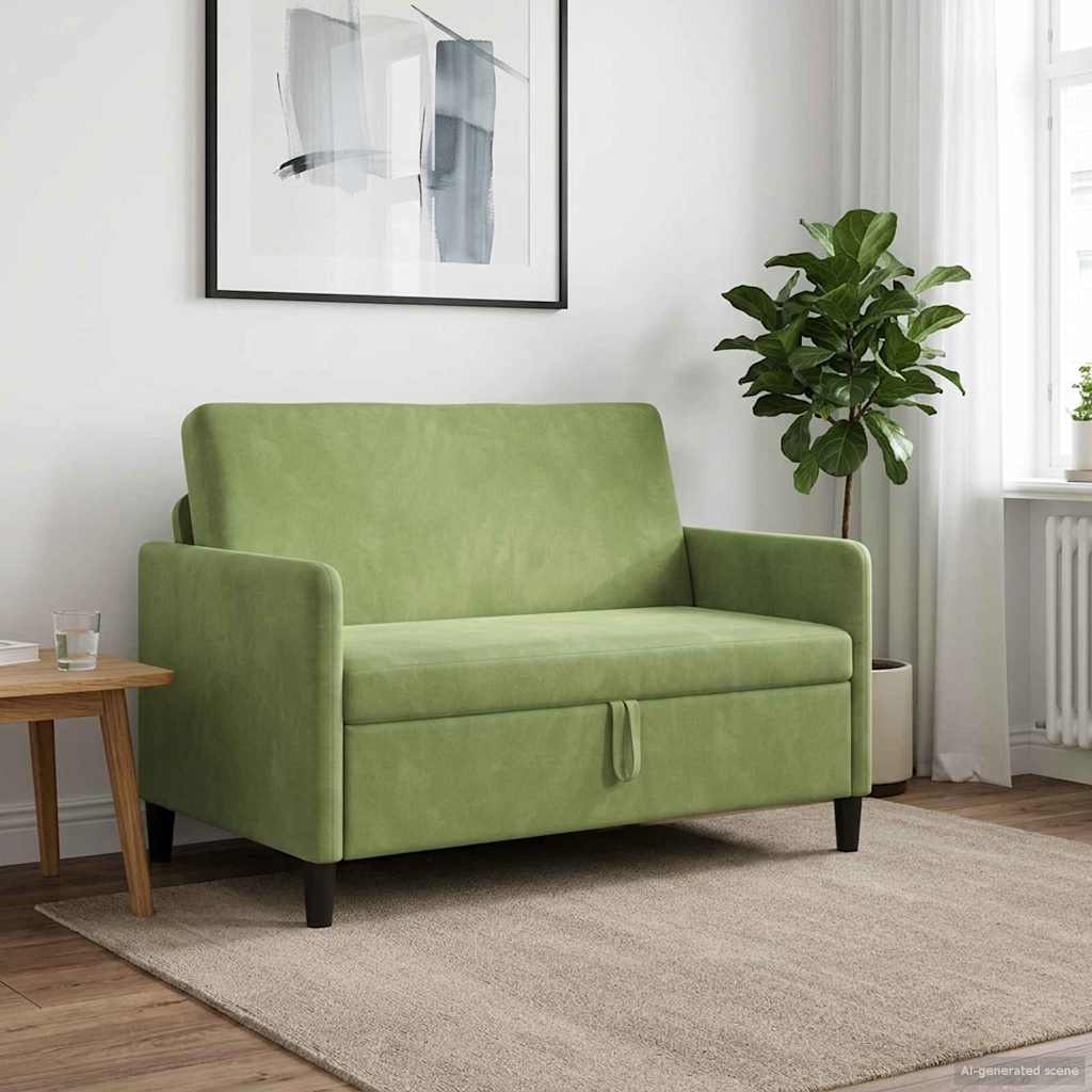 Divano con Storage Verde chiaro 122 x 78 x 87 cm Poliestere | homemem39