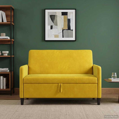Divano con Storage Giallo 122 x 78 x 87 cm Poliestere | homemem39