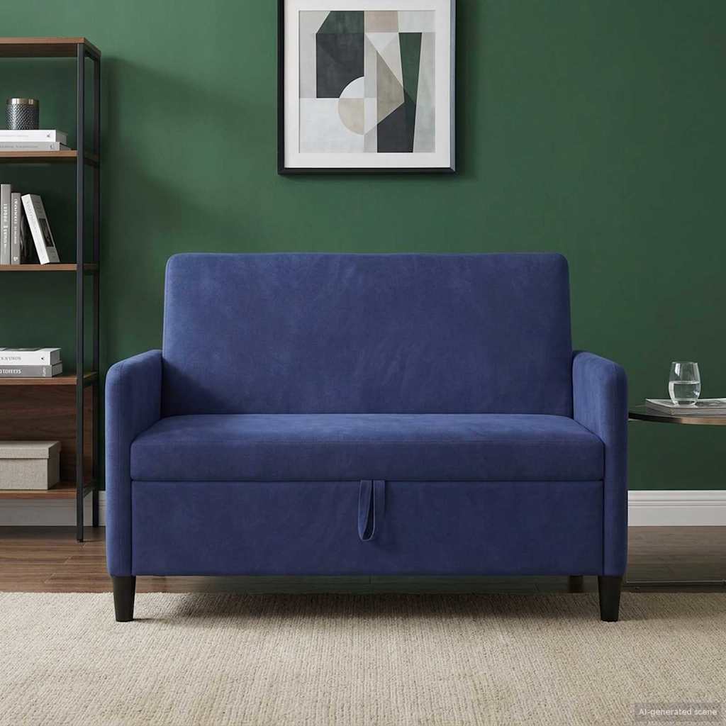 Divano con Storage Blu Polizia 122 x 78 x 87 cm Poliestere | homemem39