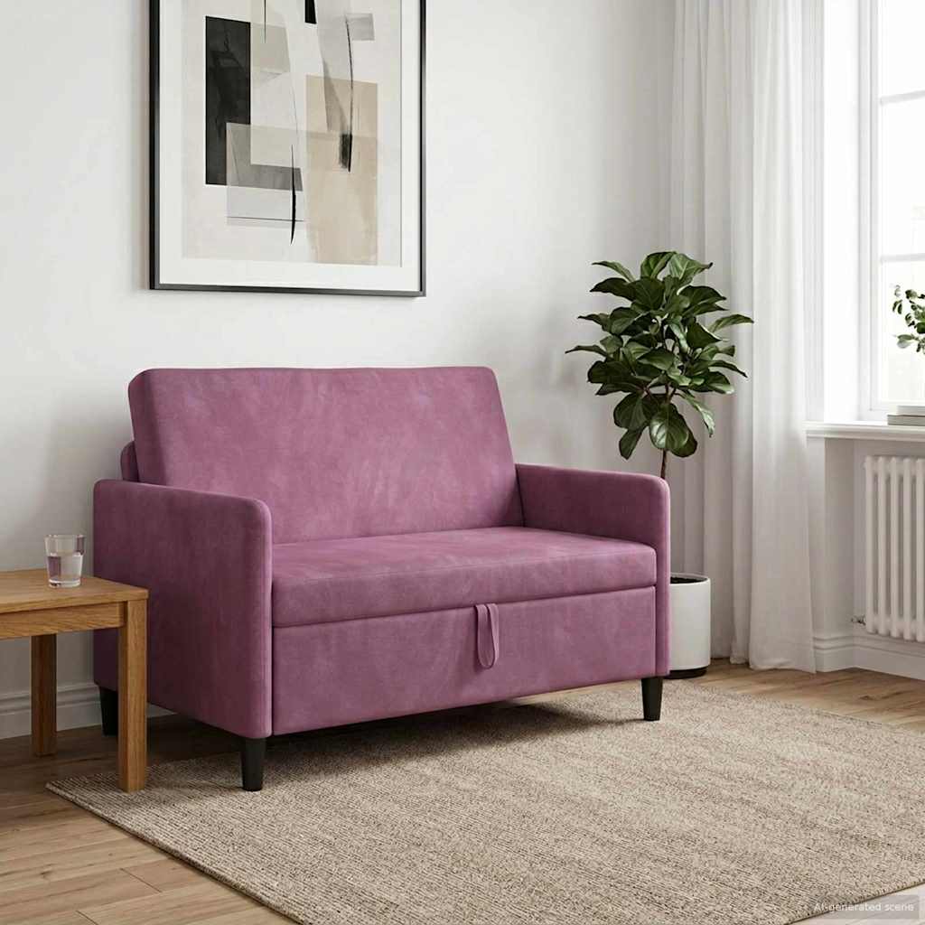 Divano con Storage Viola 122 x 78 x 87 cm Poliestere | homemem39