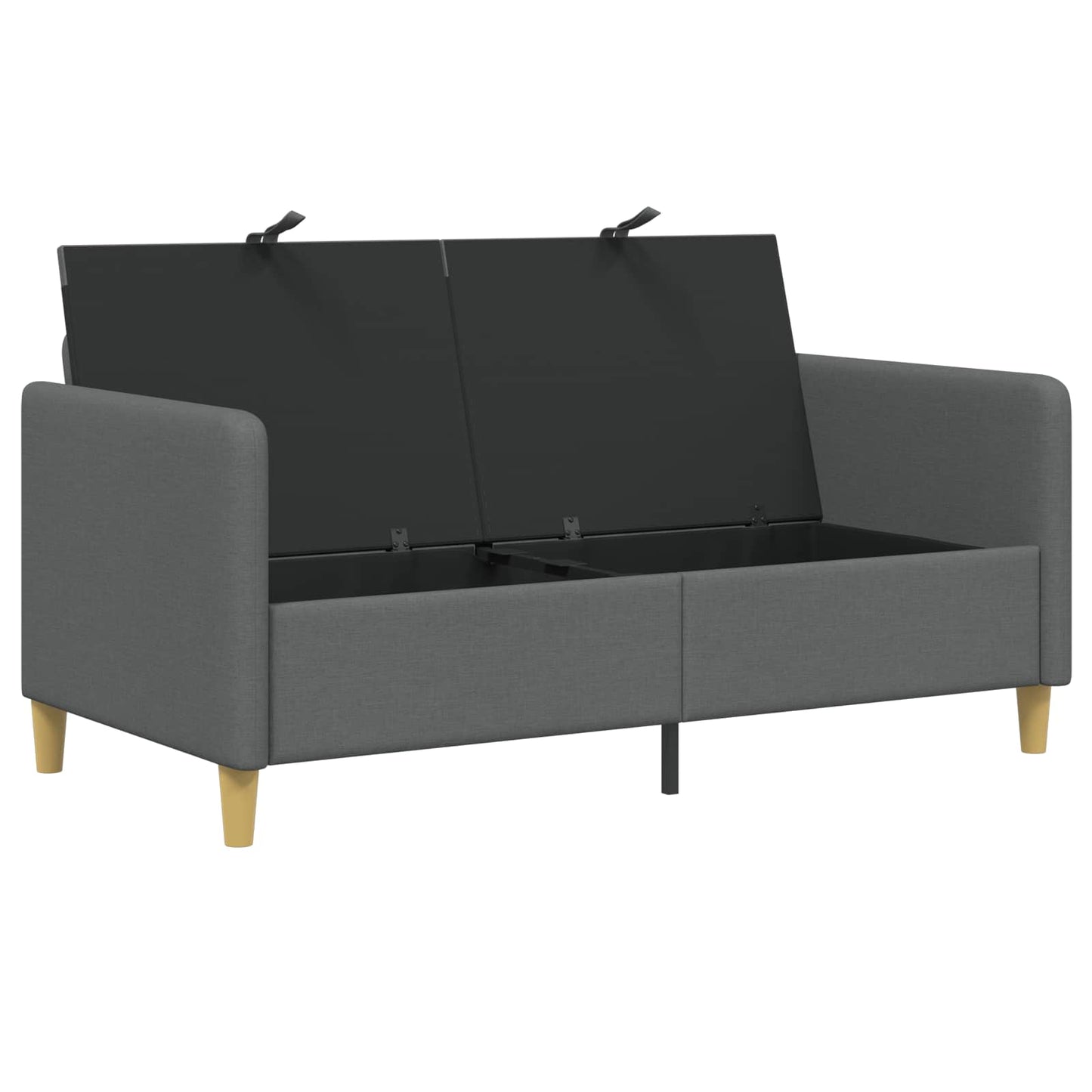 Divano con Storage Grigio Scuro 152 x 78 x 87 cm Poliestere | homemem39