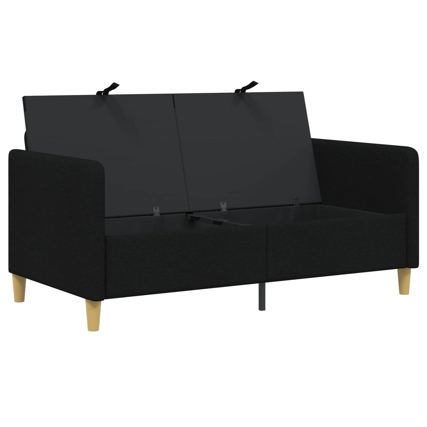 Divano con Storage Nero 152 x 78 x 87 cm Poliestere | homemem39