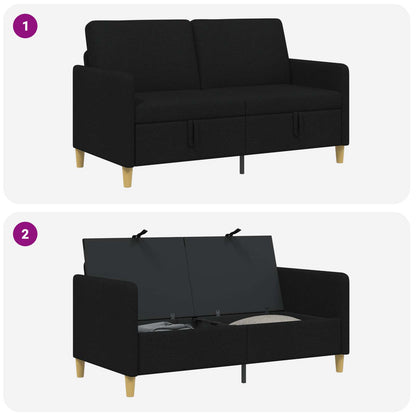 Divano con Storage Nero 152 x 78 x 87 cm Poliestere | homemem39