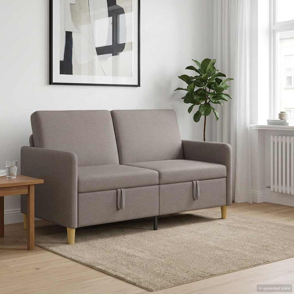 Divano con Storage Tortora 152 x 78 x 87 cm Poliestere | homemem39