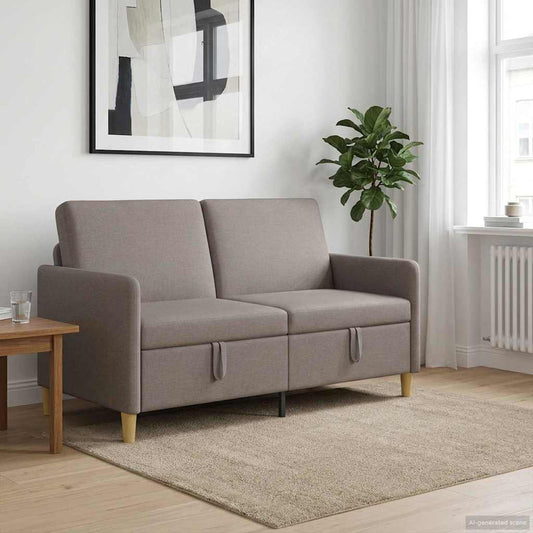 Divano con Storage Tortora 152 x 78 x 87 cm Poliestere | homemem39