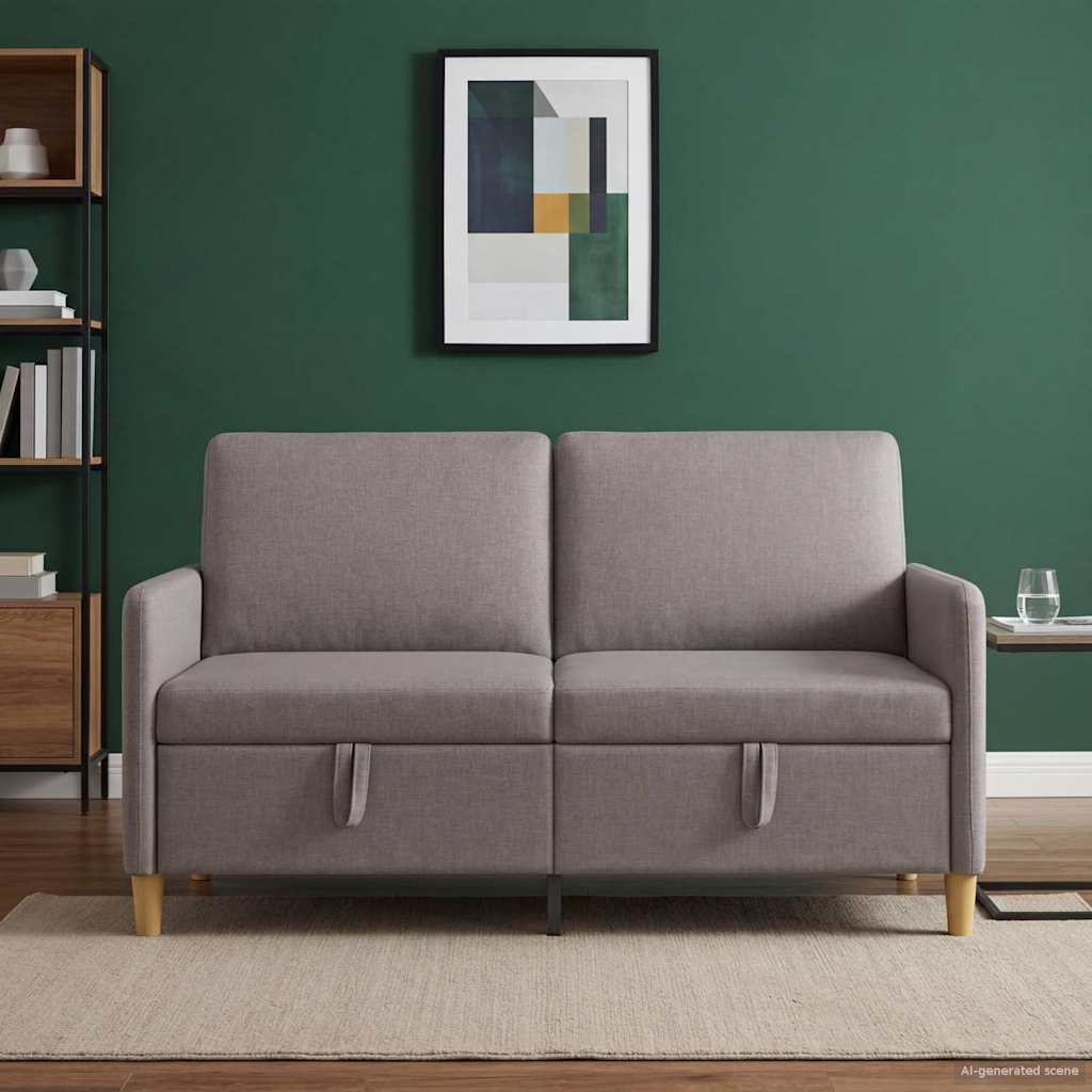 Divano con Storage Tortora 152 x 78 x 87 cm Poliestere | homemem39