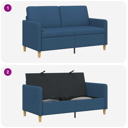 Divano con Storage Blu 152 x 78 x 87 cm Poliestere | homemem39