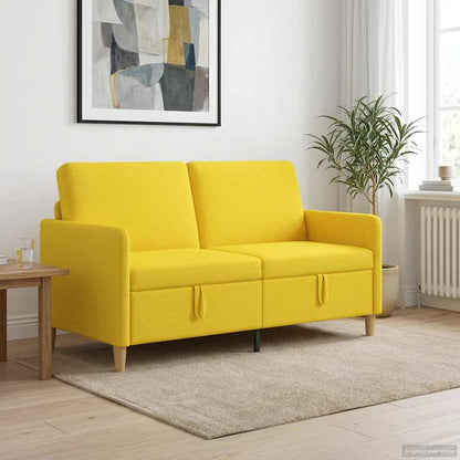 Divano con Storage Giallo Chiaro 152 x 78 x 87 cm Poliestere | homemem39