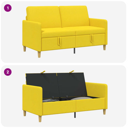 Divano con Storage Giallo Chiaro 152 x 78 x 87 cm Poliestere | homemem39