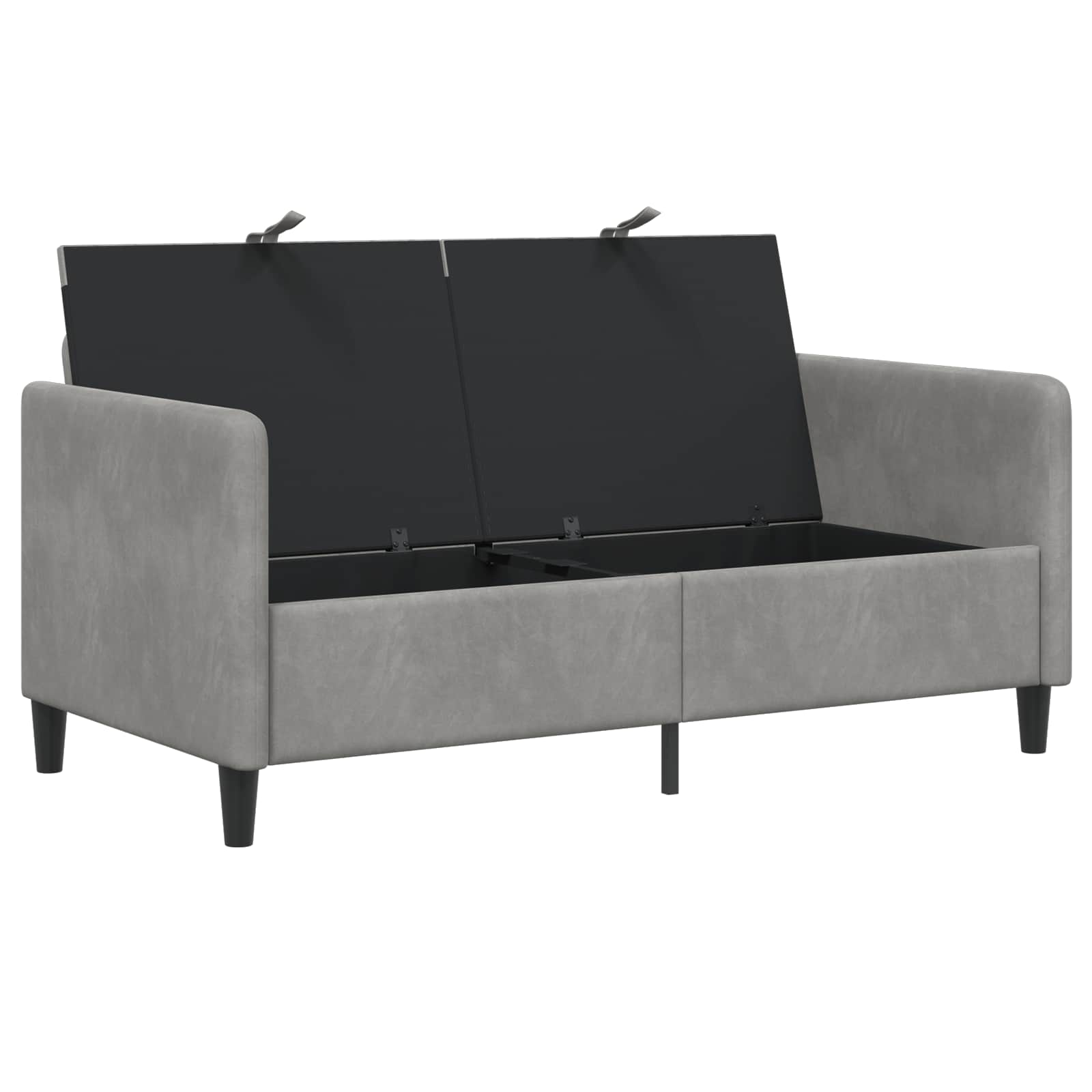Divano con Storage Grigio Chiaro 152 x 78 x 87 cm Poliestere | homemem39