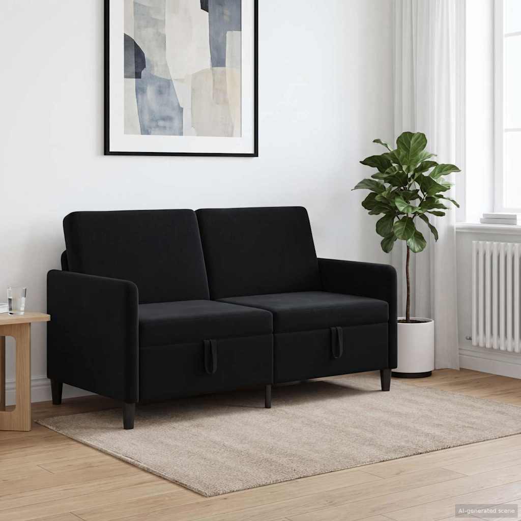Divano con Storage Nero 152 x 78 x 87 cm Poliestere | homemem39