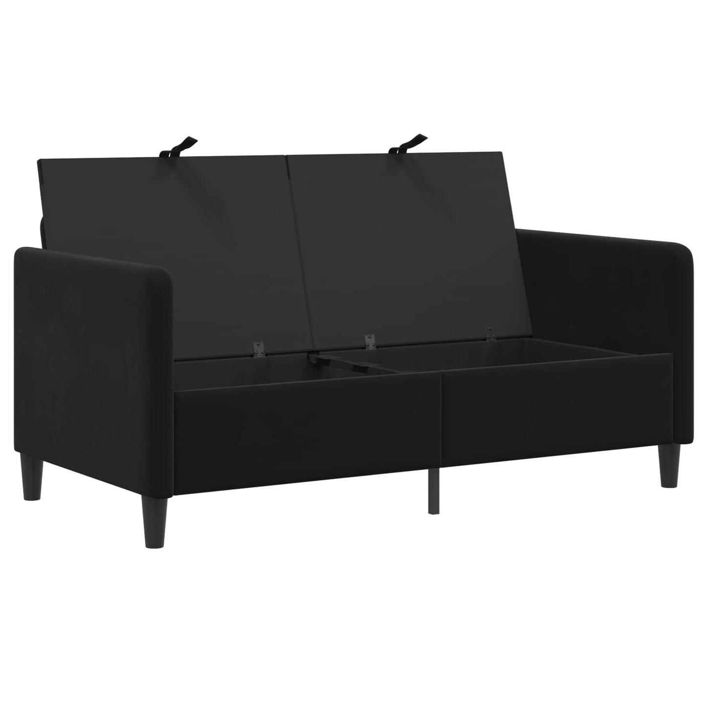 Divano con Storage Nero 152 x 78 x 87 cm Poliestere | homemem39