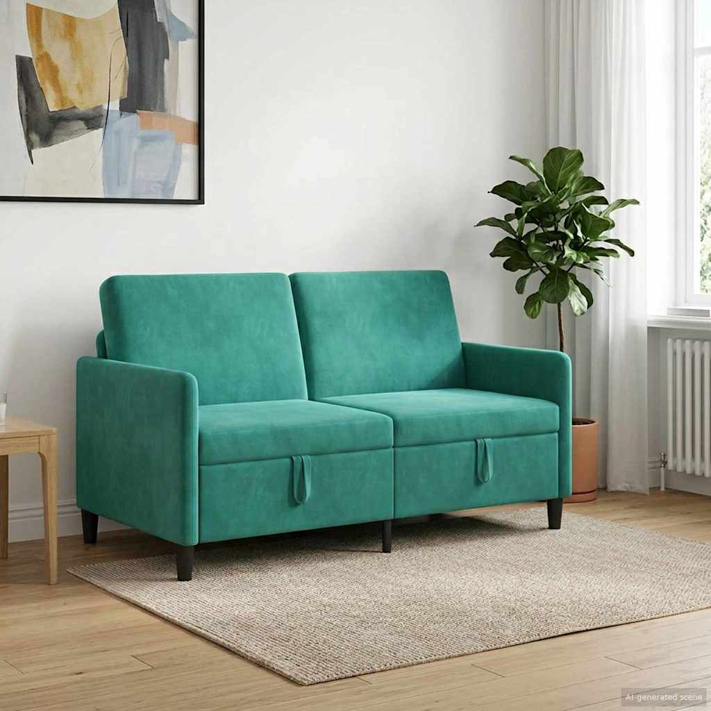Divano con Storage Turchese 152 x 78 x 87 cm Poliestere | homemem39