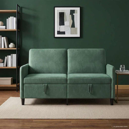 Divano con Storage Verde Mare 152 x 78 x 87 cm Poliestere | homemem39