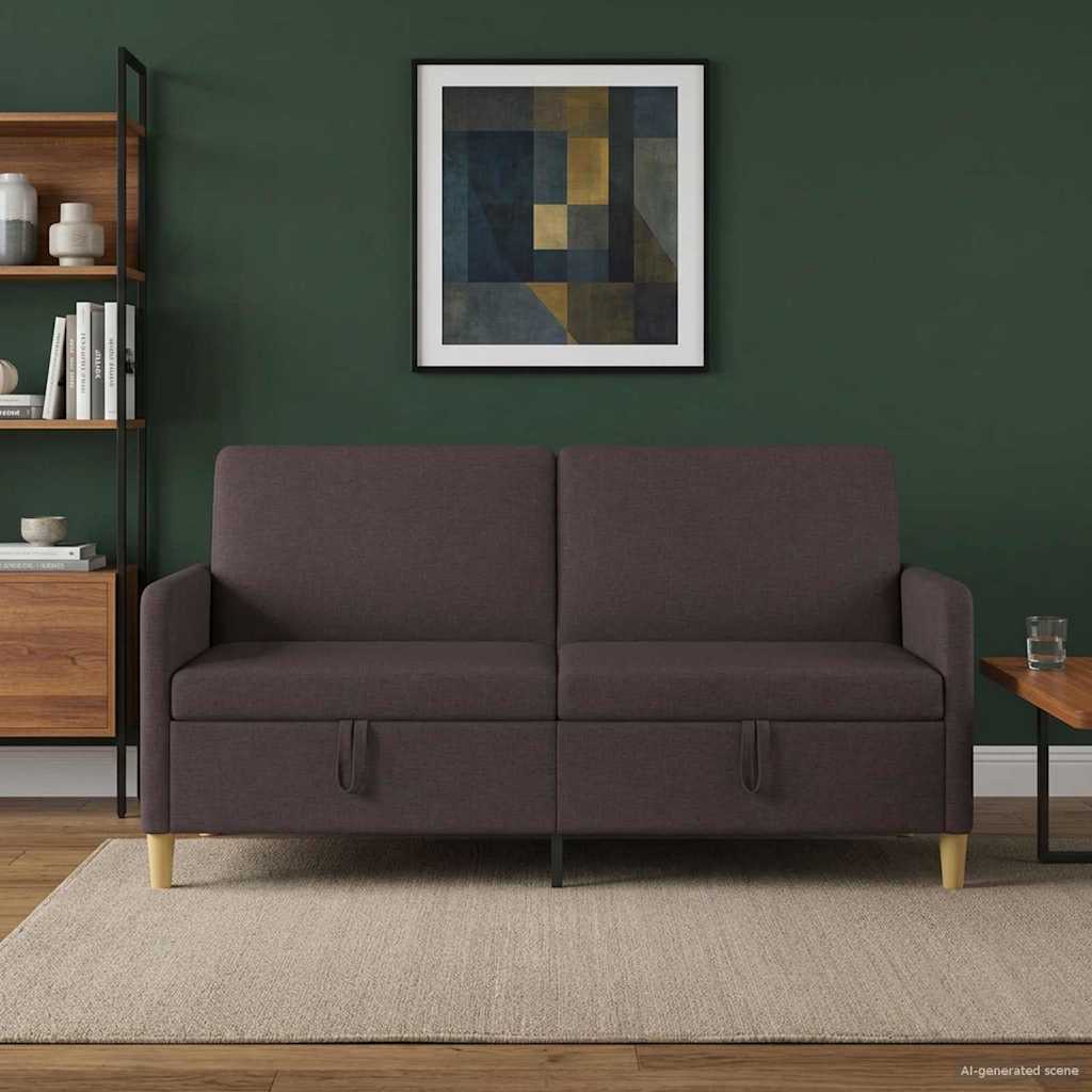 Divano con Storage Marrone Scuro 172 x 78 x 87 cm Poliestere | homemem39