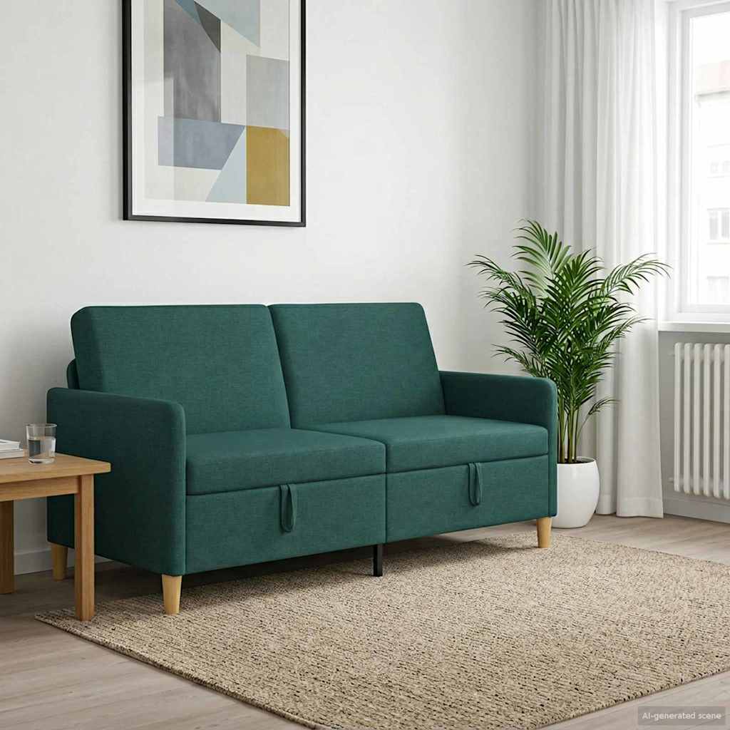 Divano con Storage Verde Scuro 172 x 78 x 87 cm Poliestere | homemem39