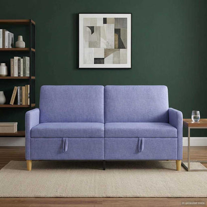 Divano con Storage Blu jeans 172 x 78 x 87 cm Poliestere | homemem39