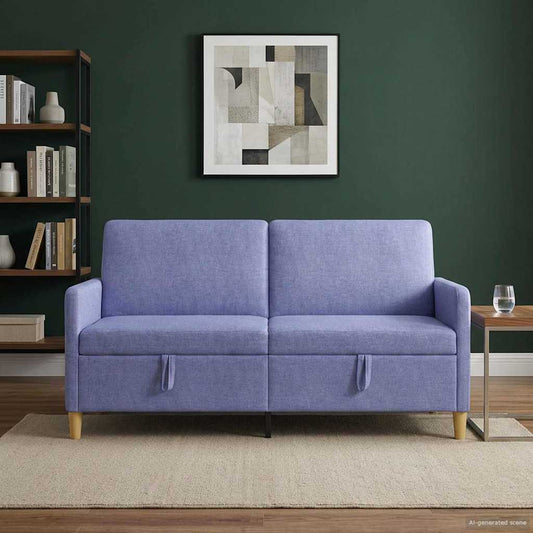 Divano con Storage Blu jeans 172 x 78 x 87 cm Poliestere | homemem39