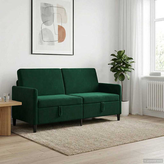 Divano con Storage Verde Scuro 172 x 78 x 87 cm Poliestere | homemem39