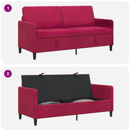 Divano con Storage Rosso Vino 172 x 78 x 87 cm Poliestere | homemem39