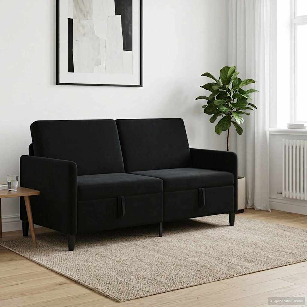 Divano con Storage Nero 172 x 78 x 87 cm Poliestere | homemem39