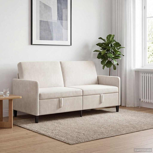 Divano con Storage Crema 172 x 78 x 87 cm Poliestere | homemem39