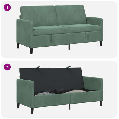 Divano con Storage Verde Mare 172 x 78 x 87 cm Poliestere | homemem39