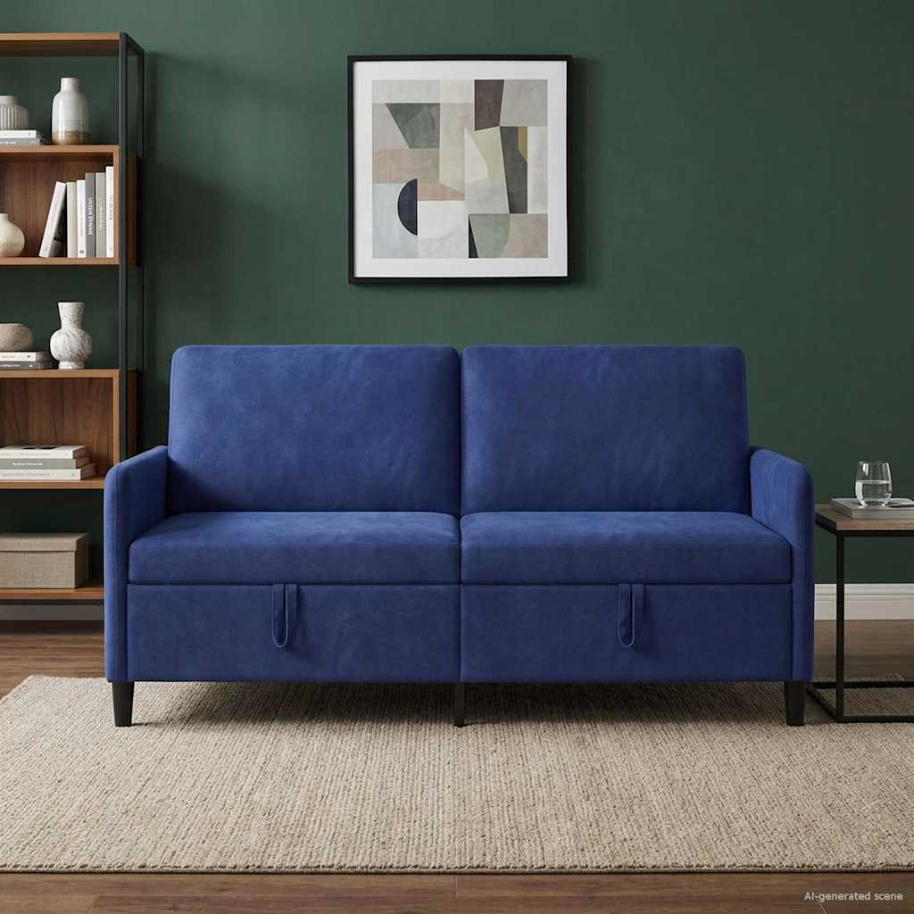 Divano con Storage Blu Polizia 172 x 78 x 87 cm Poliestere | homemem39