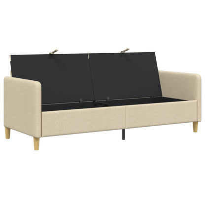 Divano con Storage Crema 192 x 78 x 87 cm Poliestere | homemem39