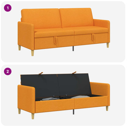 Divano con Storage Giallo Scuro 192 x 78 x 87 cm Poliestere | homemem39