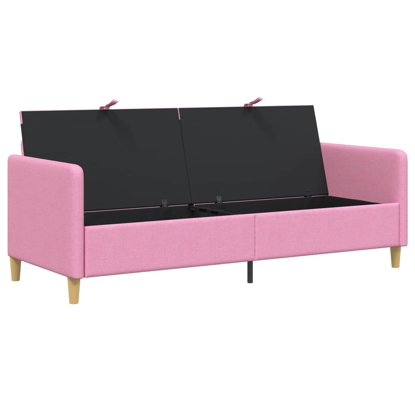 Divano con Storage Rosa 192 x 78 x 87 cm Poliestere