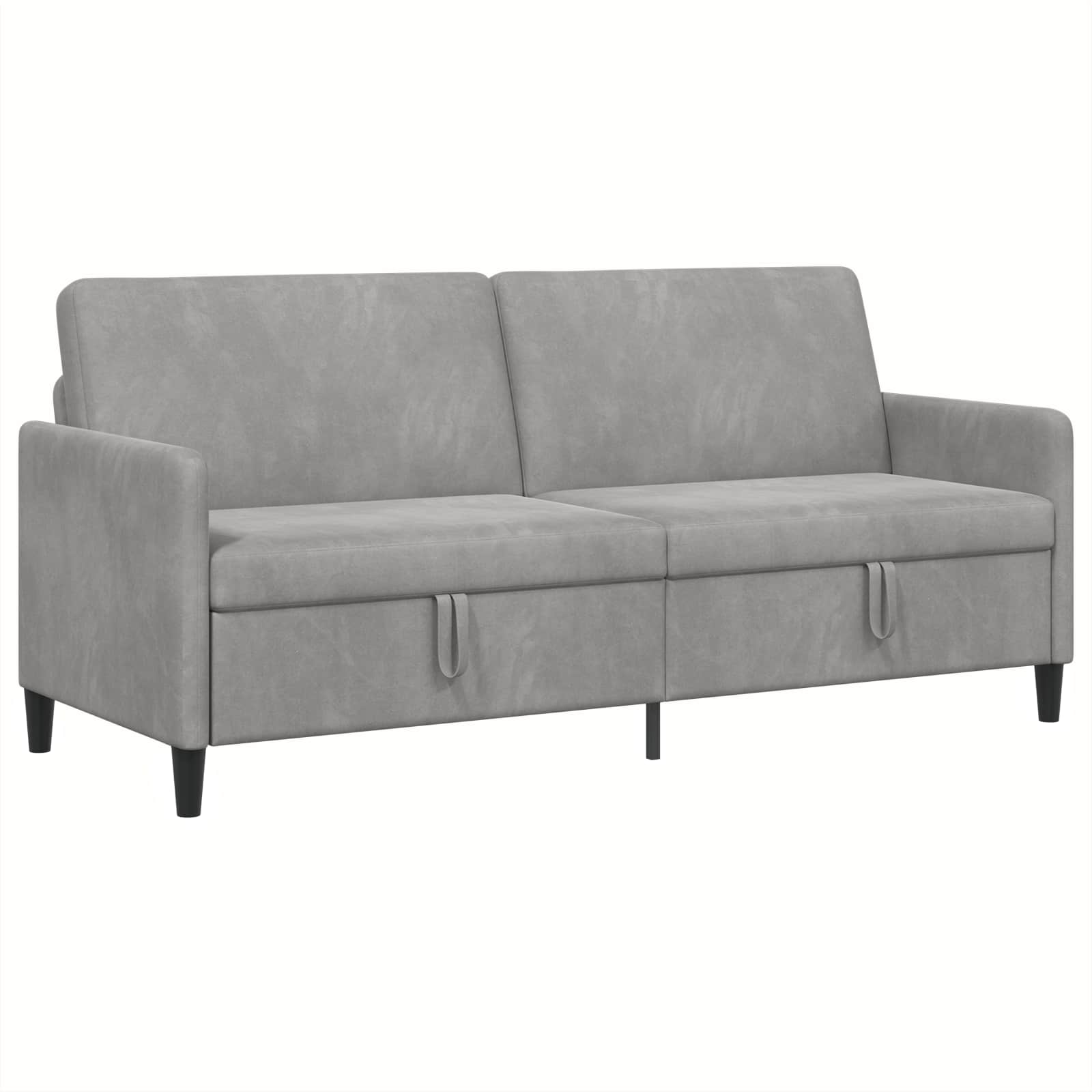 Divano con Storage Grigio Chiaro 192 x 78 x 87 cm Poliestere | homemem39
