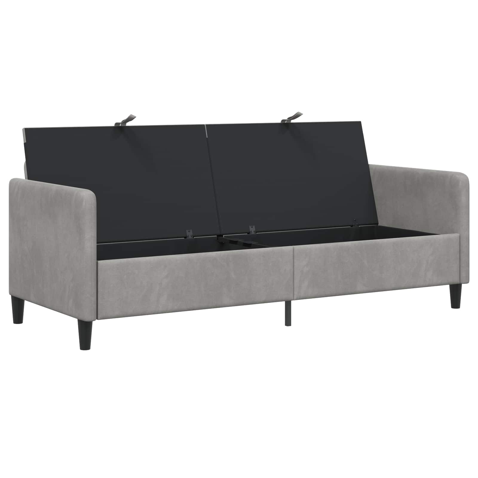 Divano con Storage Grigio Chiaro 192 x 78 x 87 cm Poliestere | homemem39