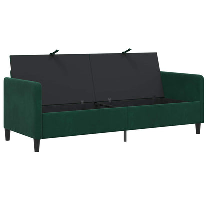 Divano con Storage Verde Scuro 192 x 78 x 87 cm Poliestere | homemem39