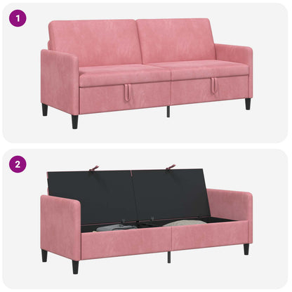 Divano con Storage Rosa 192 x 78 x 87 cm Poliestere | homemem39