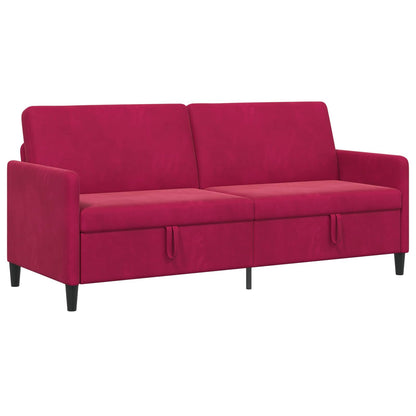 Divano con Storage Rosso Vino 192 x 78 x 87 cm Poliestere | homemem39