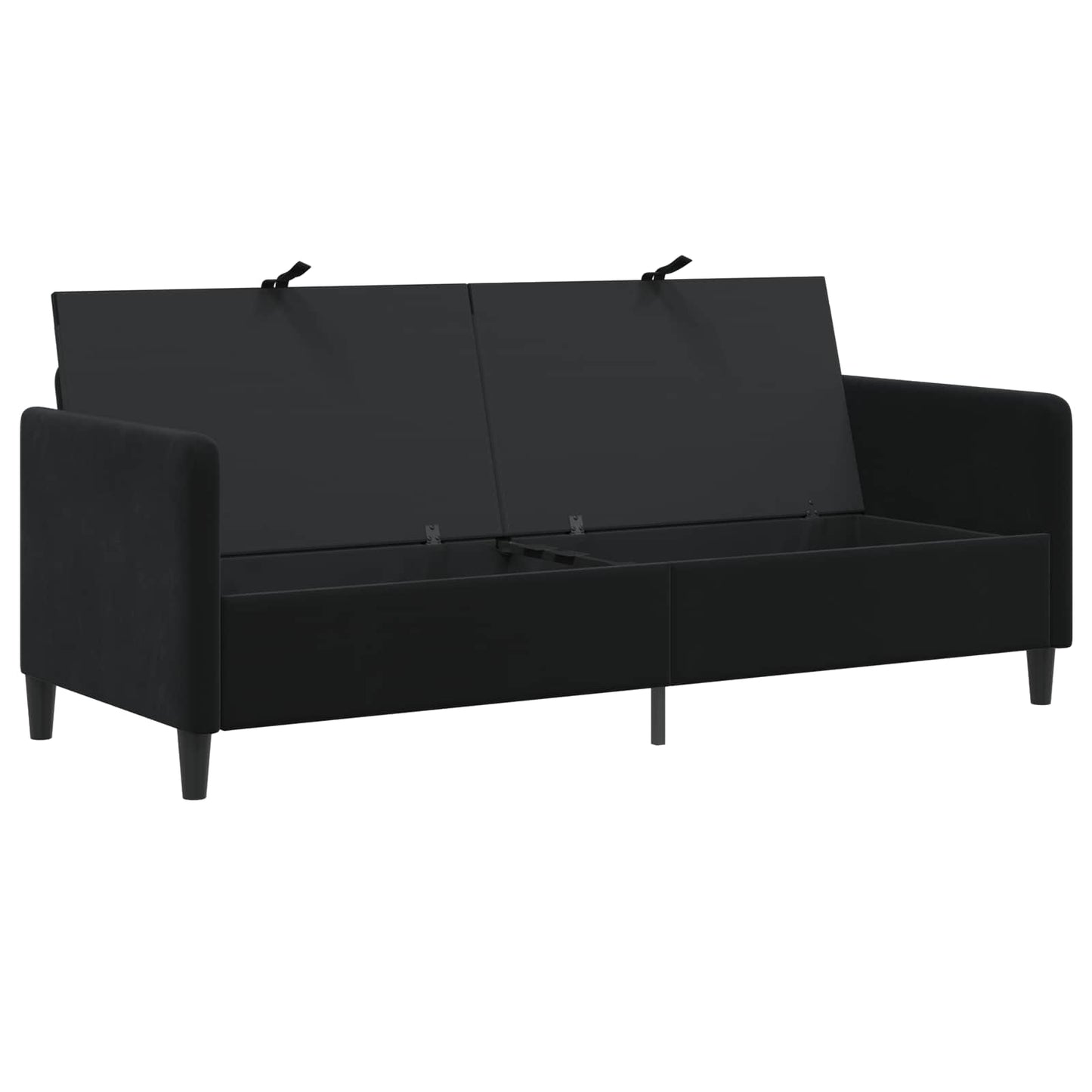 Divano con Storage Nero 192 x 78 x 87 cm Poliestere | homemem39
