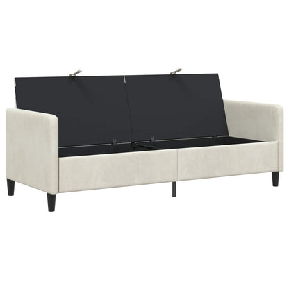 Divano con Storage Crema 192 x 78 x 87 cm Poliestere | homemem39