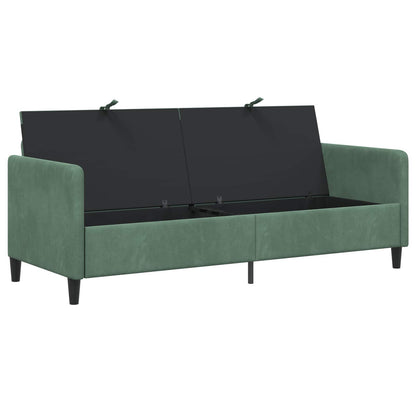 Divano con Storage Verde Mare 192 x 78 x 87 cm Poliestere | homemem39