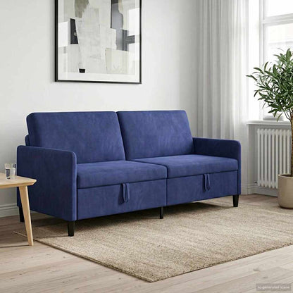 Divano con Storage Blu Polizia 192 x 78 x 87 cm Poliestere | homemem39