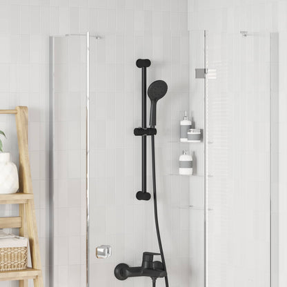 Supporto per Testa di Doccia Nero 71 cm Acciaio Inox